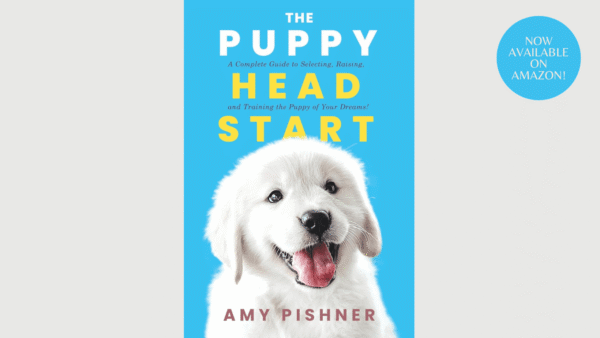 Book cover featuring a happy puppy and bold title text.
